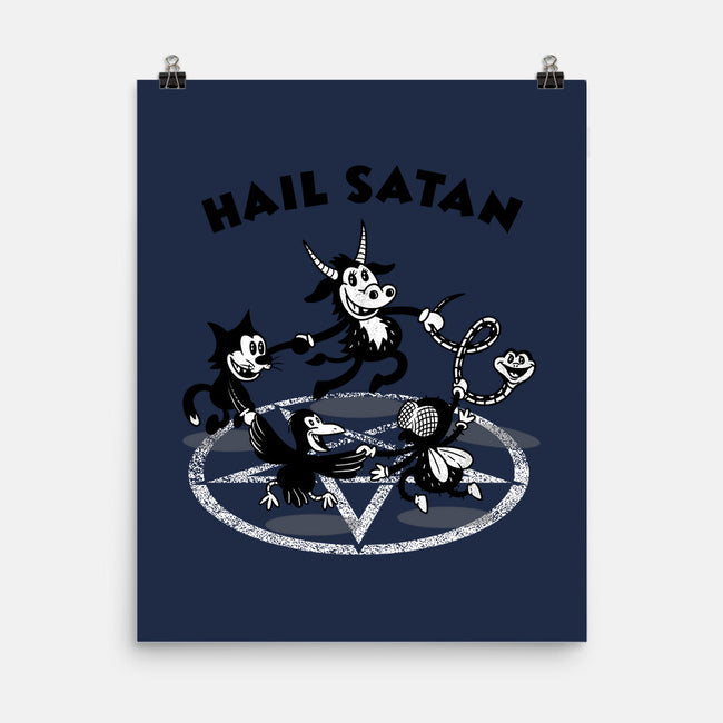 Hail Satan-none matte poster-Paul Simic