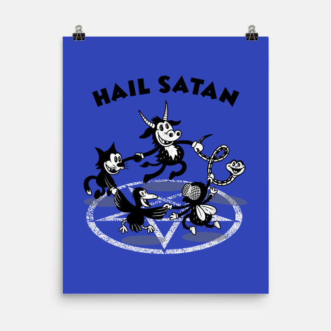 Hail Satan-none matte poster-Paul Simic