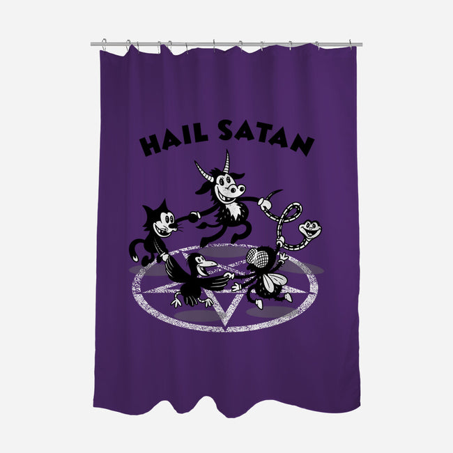 Hail Satan-none polyester shower curtain-Paul Simic