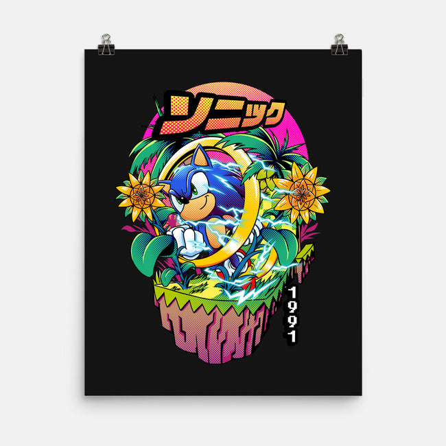 Sonic Speed-none matte poster-iqbalgarint