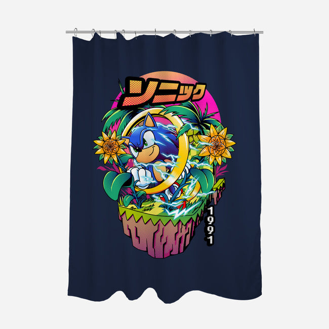 Sonic Speed-none polyester shower curtain-iqbalgarint