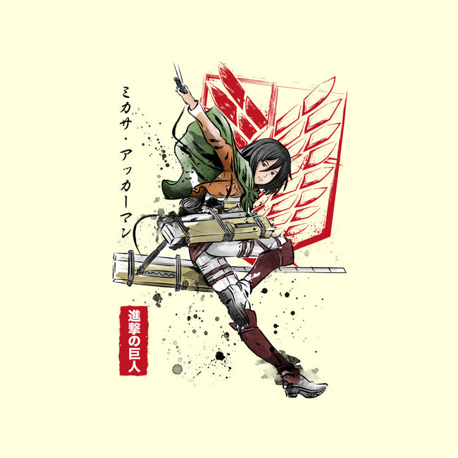 Soldier Mikasa-none removable cover throw pillow-DrMonekers