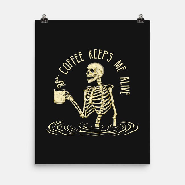 Coffee Keeps Me Alive-none matte poster-Wookie Mike