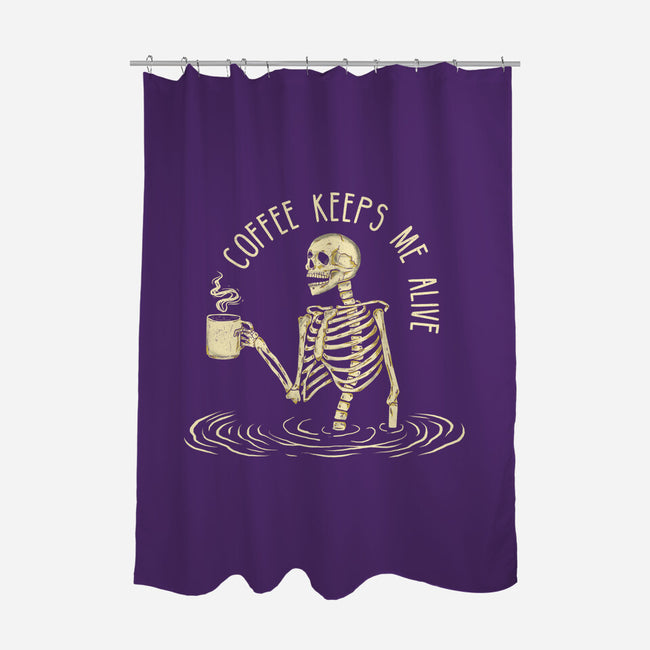 Coffee Keeps Me Alive-none polyester shower curtain-Wookie Mike