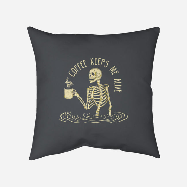 Coffee Keeps Me Alive-none removable cover w insert throw pillow-Wookie Mike