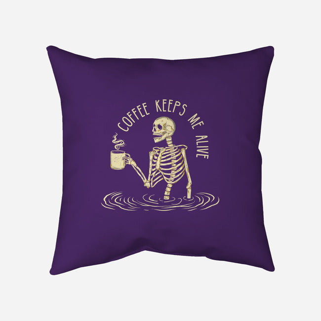 Coffee Keeps Me Alive-none removable cover w insert throw pillow-Wookie Mike