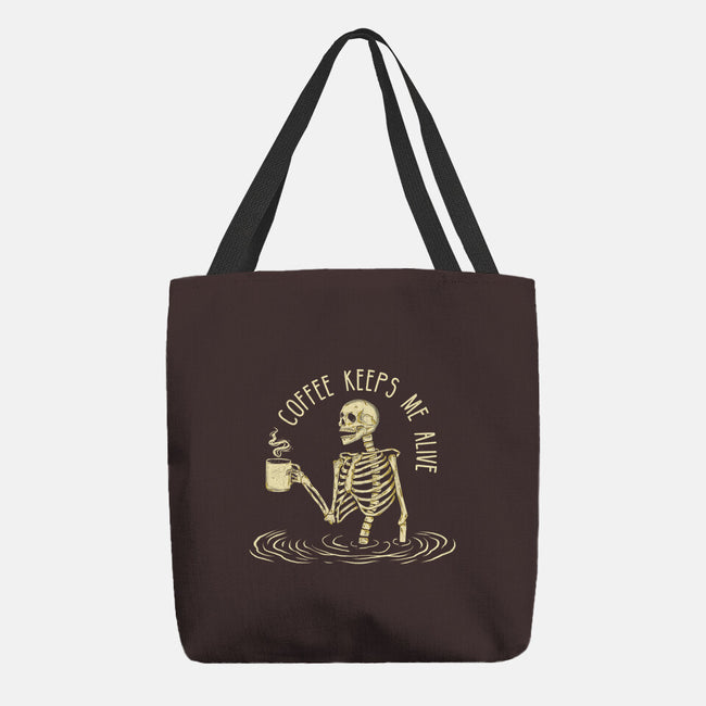 Coffee Keeps Me Alive-none basic tote-Wookie Mike