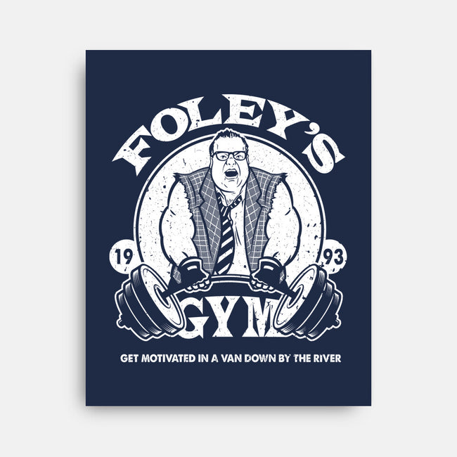 Foley's Gym-none stretched canvas-CoD Designs