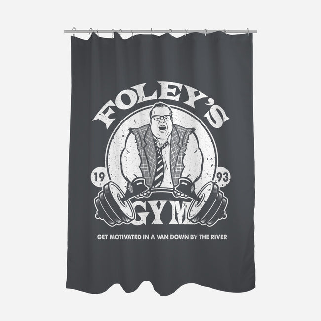 Foley's Gym-none polyester shower curtain-CoD Designs