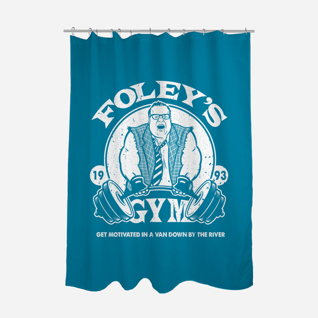 Foley's Gym-none polyester shower curtain-CoD Designs