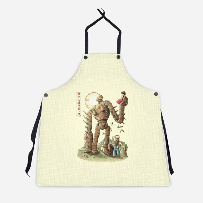 The Robot In The Sky-unisex kitchen apron-saqman