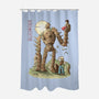 The Robot In The Sky-none polyester shower curtain-saqman