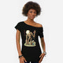 The Robot In The Sky-womens off shoulder tee-saqman