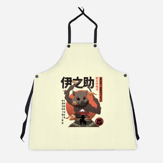 Beast Breathing-unisex kitchen apron-hirolabs