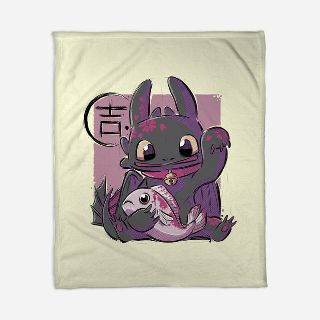 Maneki Toothless-none fleece blanket-xMorfina