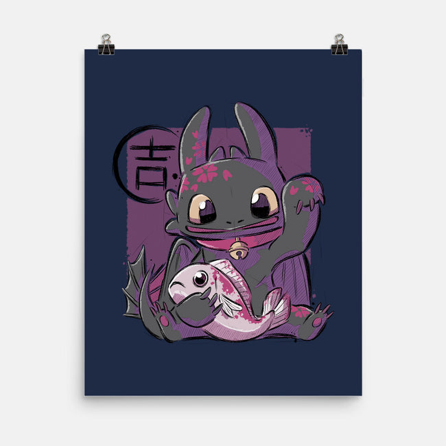 Maneki Toothless-none matte poster-xMorfina