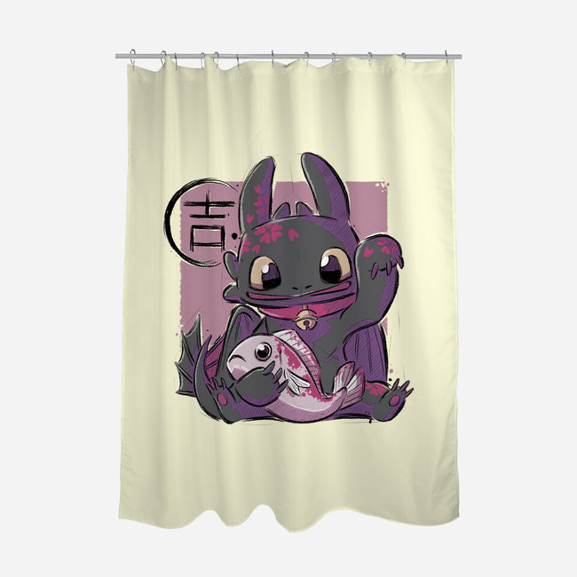 Maneki Toothless-none polyester shower curtain-xMorfina
