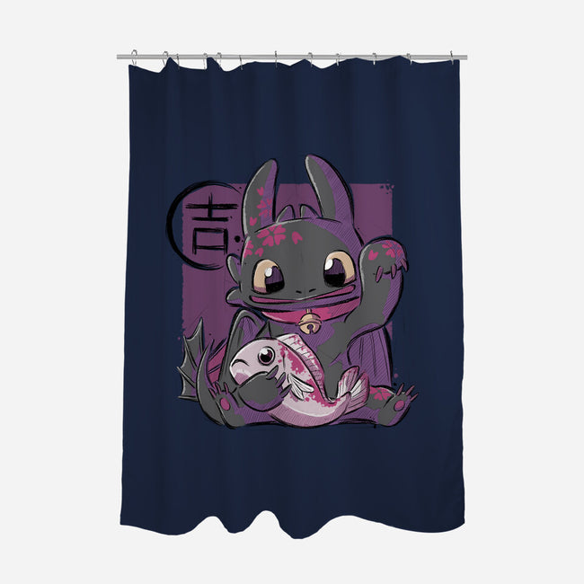 Maneki Toothless-none polyester shower curtain-xMorfina