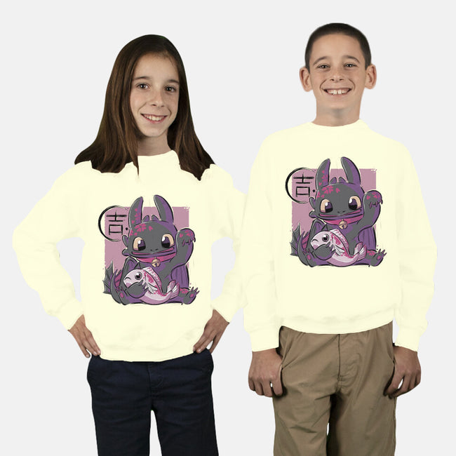 Maneki Toothless-youth crew neck sweatshirt-xMorfina