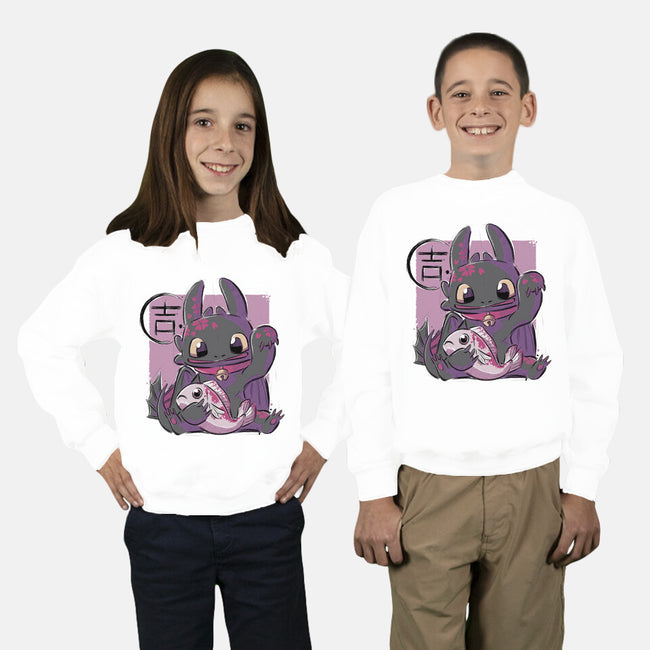 Maneki Toothless-youth crew neck sweatshirt-xMorfina
