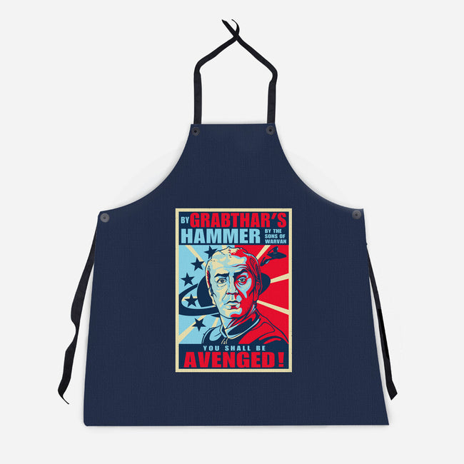 By Grabthar's Hammer-unisex kitchen apron-daobiwan