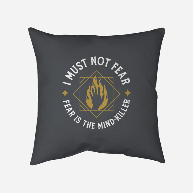 I Must Not Fear-none non-removable cover w insert throw pillow-demonigote