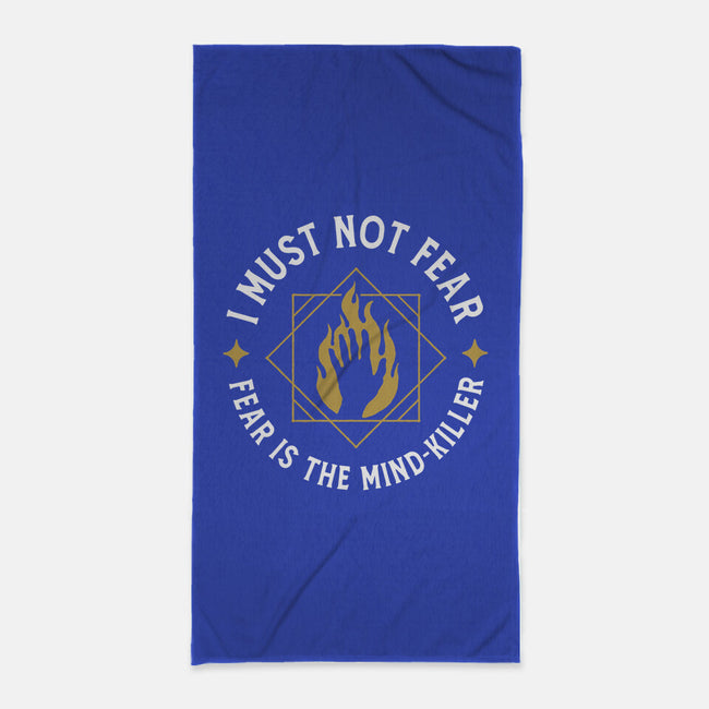 I Must Not Fear-none beach towel-demonigote
