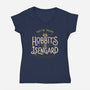 Taking The Hobbits To Isengard-womens v-neck tee-eduely