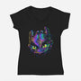 Colorful Midnight-womens v-neck tee-glitchygorilla