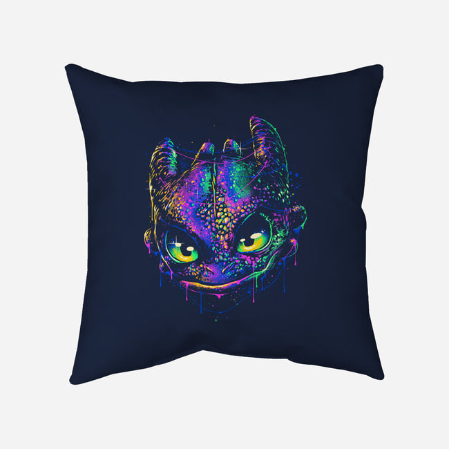 Colorful Midnight-none removable cover throw pillow-glitchygorilla