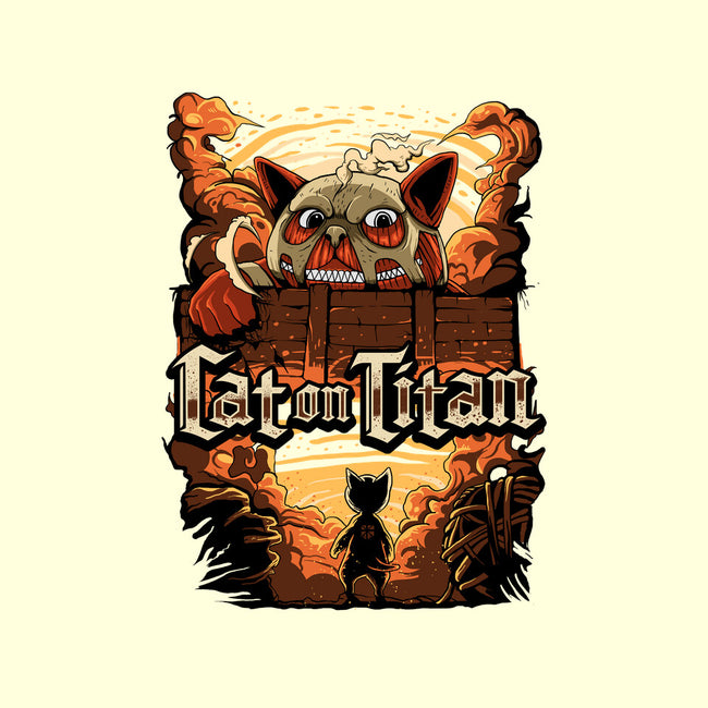 Cat on Titan-youth basic tee-pujartwork