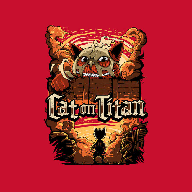 Cat on Titan-womens racerback tank-pujartwork
