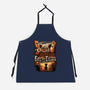 Cat on Titan-unisex kitchen apron-pujartwork