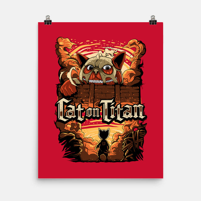 Cat on Titan-none matte poster-pujartwork