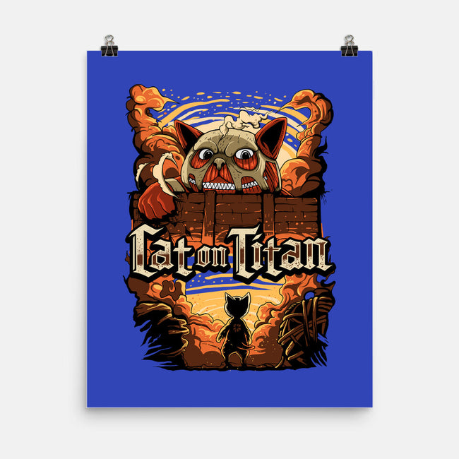 Cat on Titan-none matte poster-pujartwork