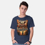 Cat on Titan-mens basic tee-pujartwork
