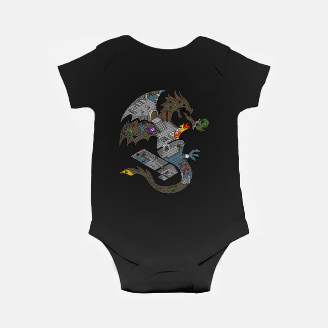 Dungeons in Dragons-baby basic onesie-Paul Simic