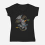Dungeons in Dragons-womens v-neck tee-Paul Simic