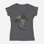Dungeons in Dragons-womens v-neck tee-Paul Simic