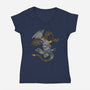 Dungeons in Dragons-womens v-neck tee-Paul Simic