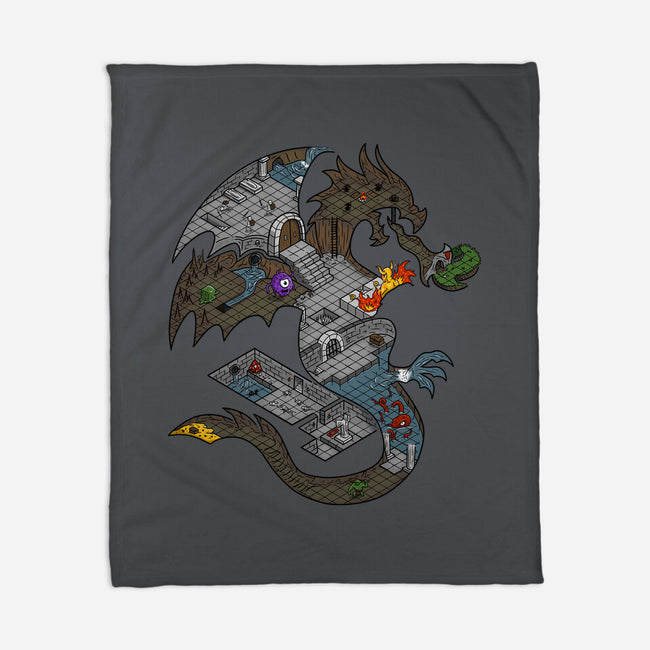 Dungeons in Dragons-none fleece blanket-Paul Simic