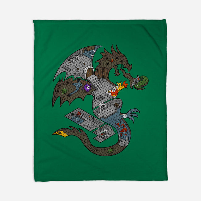 Dungeons in Dragons-none fleece blanket-Paul Simic