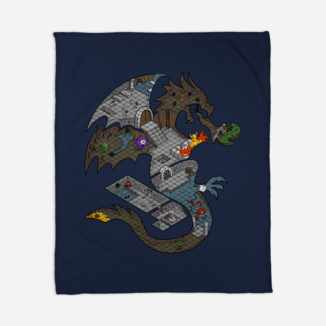 Dungeons in Dragons-none fleece blanket-Paul Simic