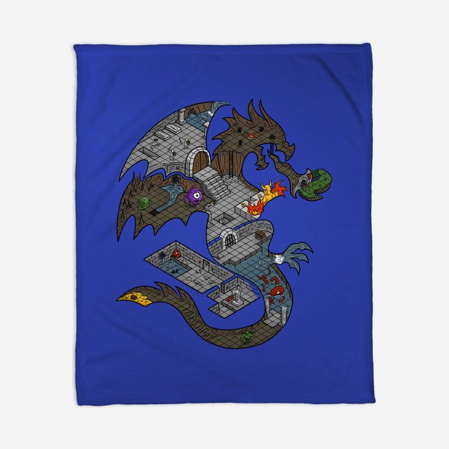Dungeons in Dragons-none fleece blanket-Paul Simic