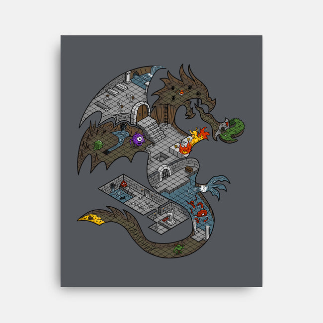 Dungeons in Dragons-none stretched canvas-Paul Simic