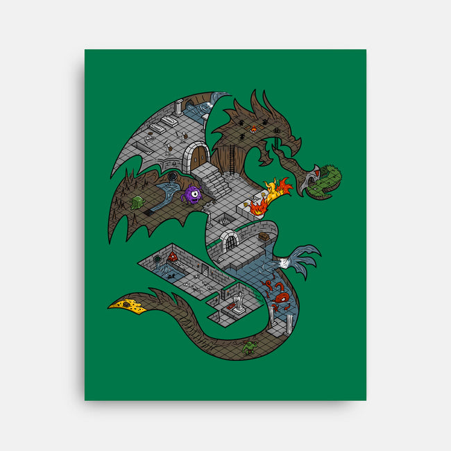 Dungeons in Dragons-none stretched canvas-Paul Simic