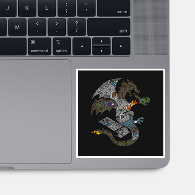 Dungeons in Dragons-none glossy sticker-Paul Simic