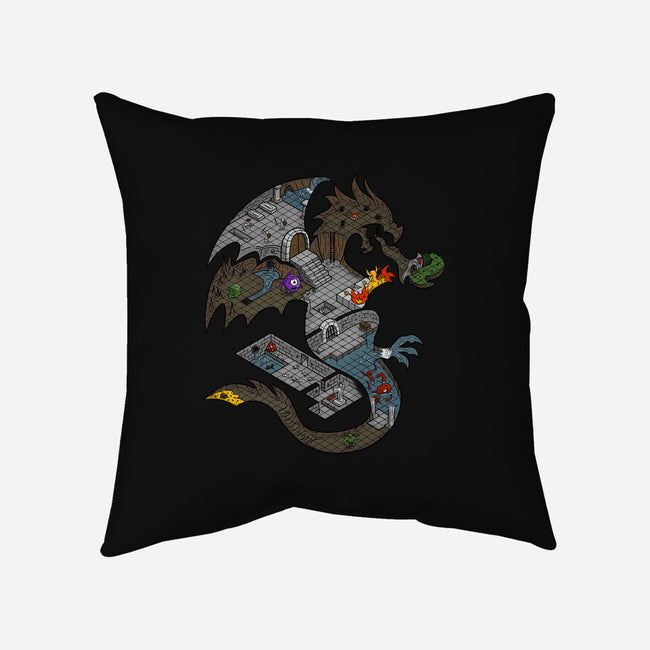 Dungeons in Dragons-none removable cover w insert throw pillow-Paul Simic