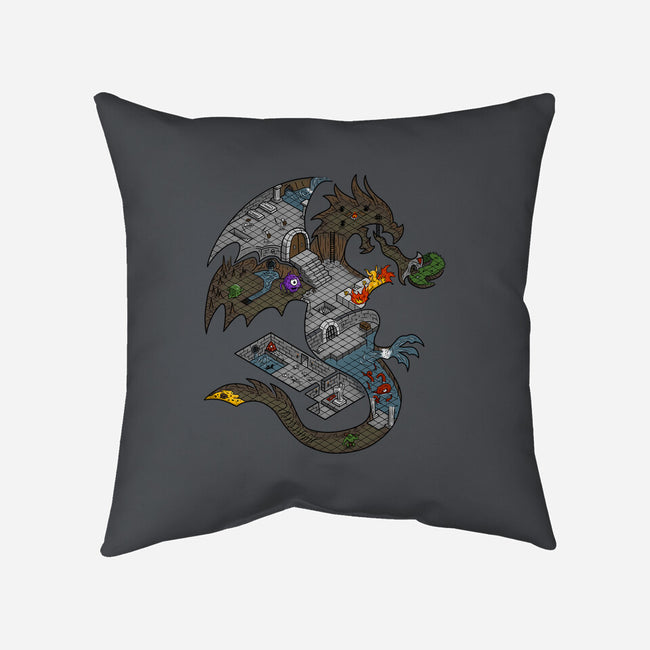 Dungeons in Dragons-none removable cover w insert throw pillow-Paul Simic