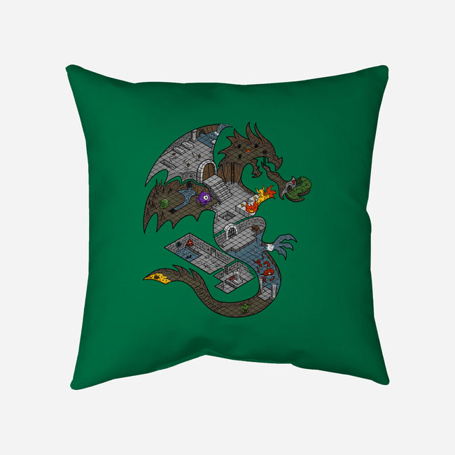 Dungeons in Dragons-none removable cover w insert throw pillow-Paul Simic